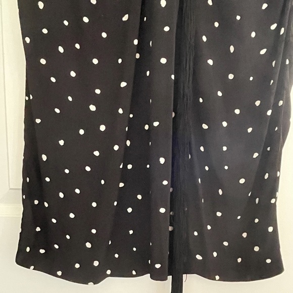 Mango Navy Polka Dot Midi Skirt - Picture 2 of 5